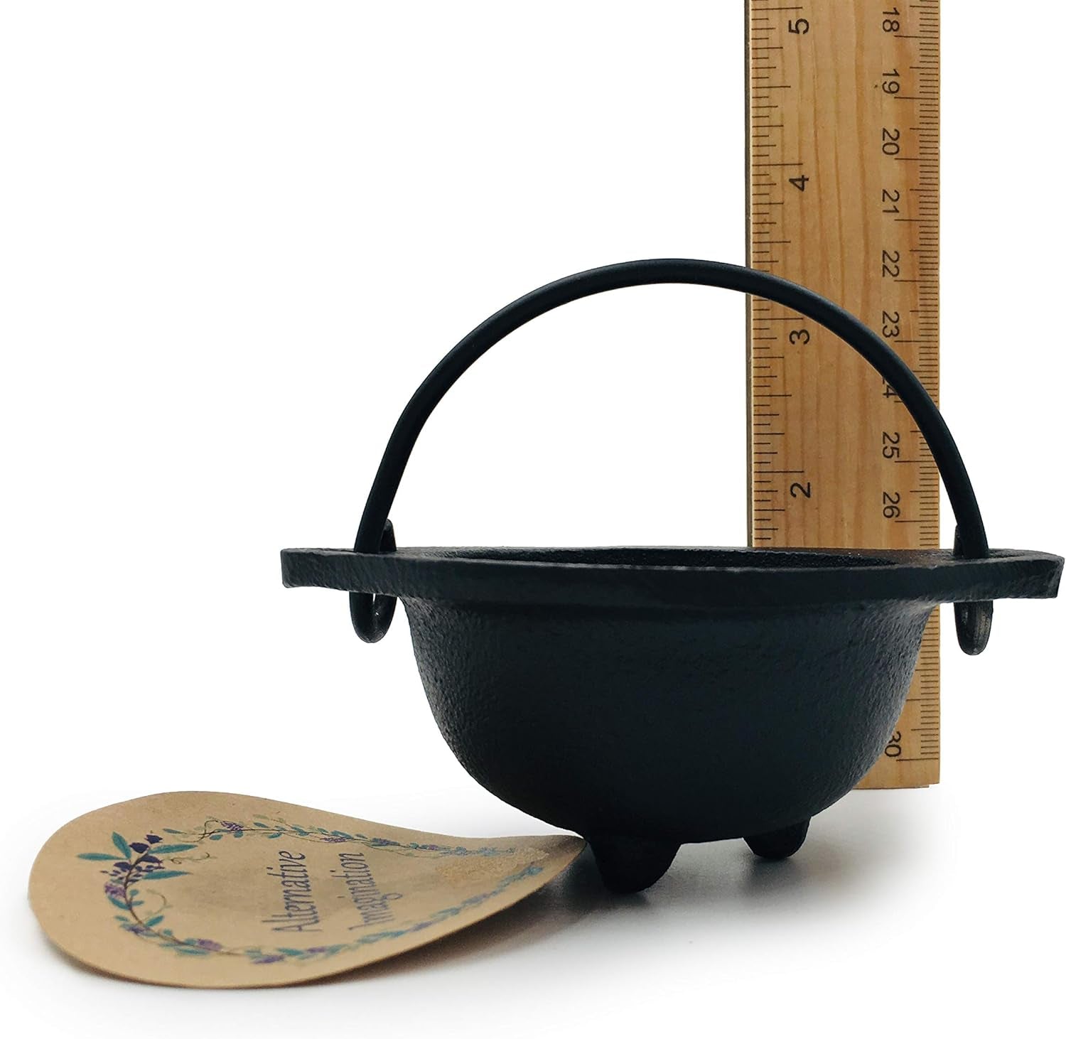 Cast Iron Cauldron with Handles. Perfect for Incense, Rituals, Home Decor, and More - 2.5 Inches Wide