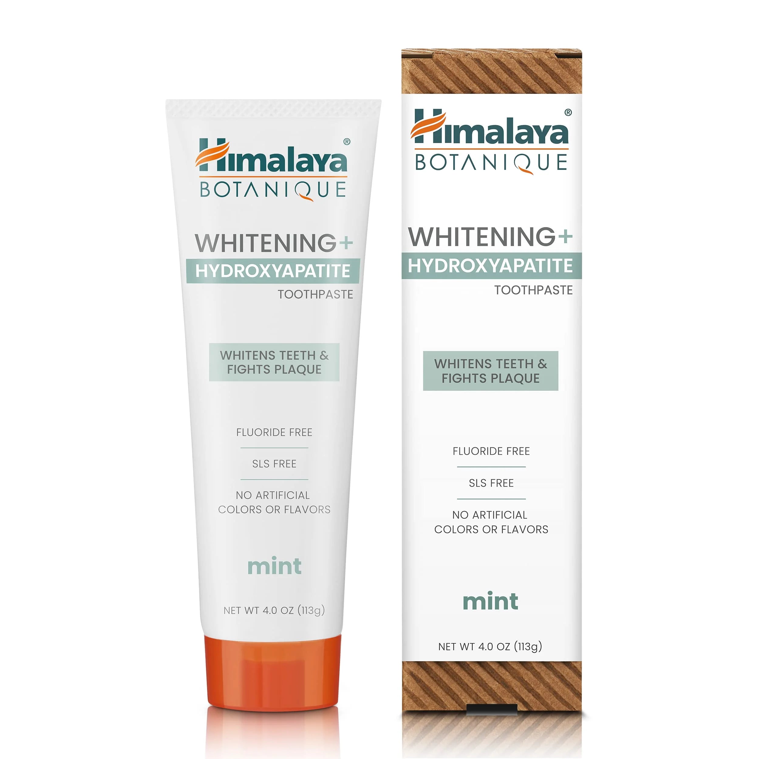Botanique Whitening + Hydroxyapatite Toothpaste, Mint Flavor, Nano Hydroxyapatite, 4 Oz, 2 Pack