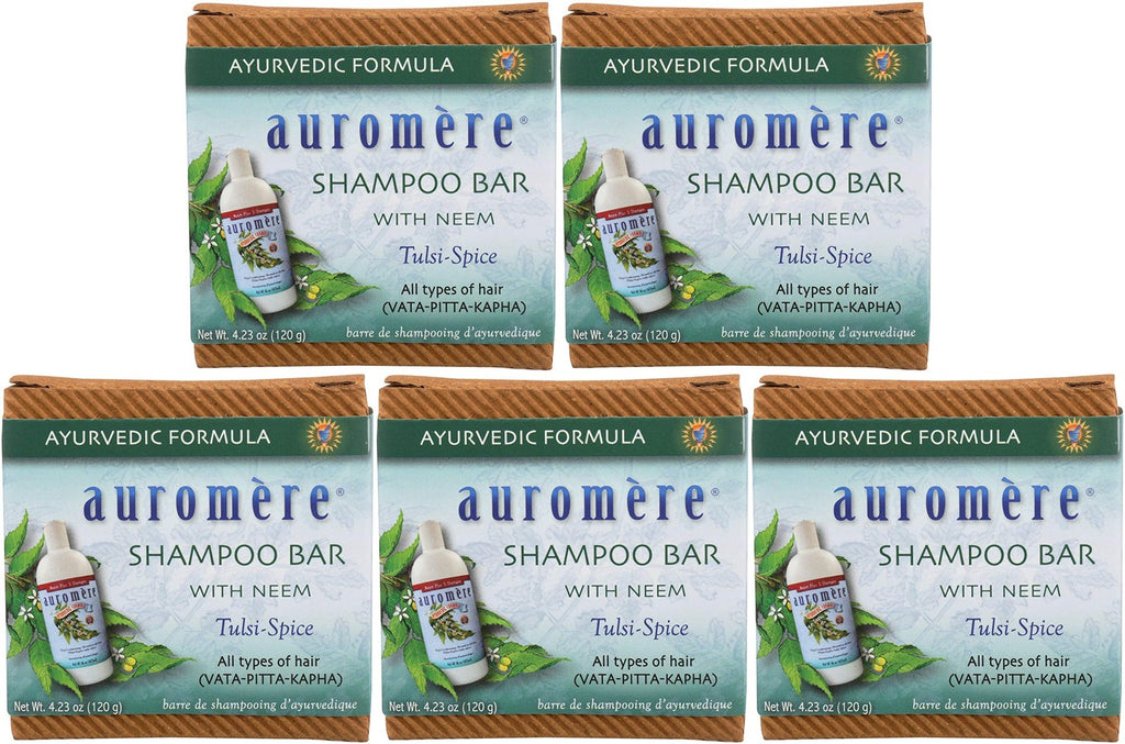 Eco Friendly All in One Neem Shampoo Bar 5 Pack Vegan Cruelty Free Travel Size