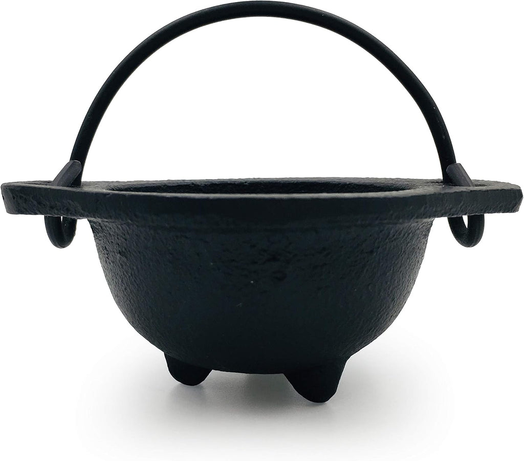 Cast Iron Cauldron with Handles. Perfect for Incense, Rituals, Home Decor, and More - 2.5 Inches Wide