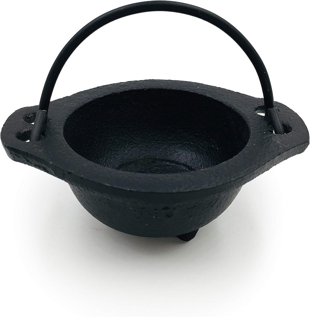 Cast Iron Cauldron with Handles. Perfect for Incense, Rituals, Home Decor, and More - 2.5 Inches Wide
