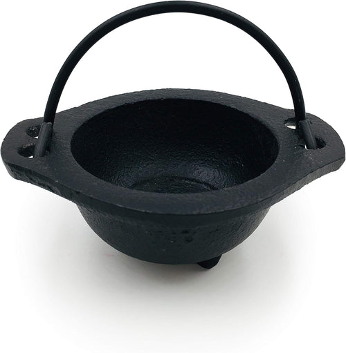 Cast Iron Cauldron with Handles. Perfect for Incense, Rituals, Home Decor, and More - 2.5 Inches Wide