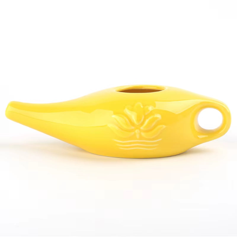 Nasal Irrigation Pot 250Ml - Ceramic Neti Pot for Sinus Congestion, Dust Cleansing & Allergy Care (Bpa-Free) Health