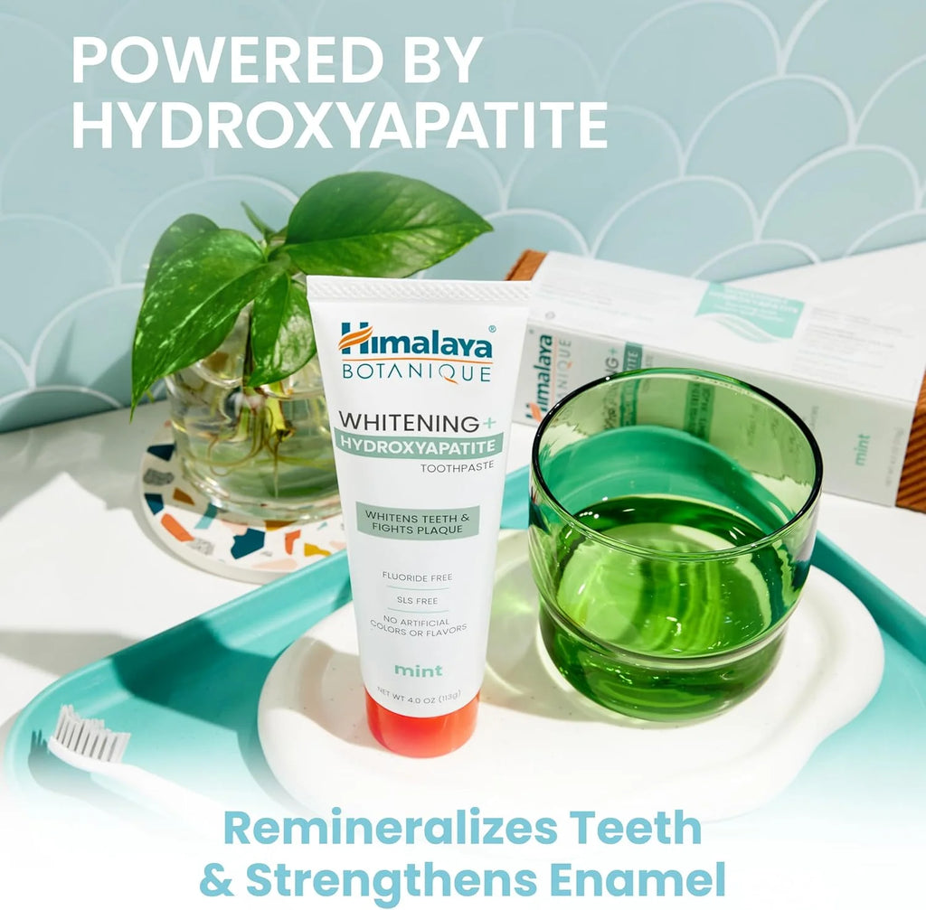 Botanique Whitening + Hydroxyapatite Toothpaste, Mint Flavor, Nano Hydroxyapatite, 4 Oz