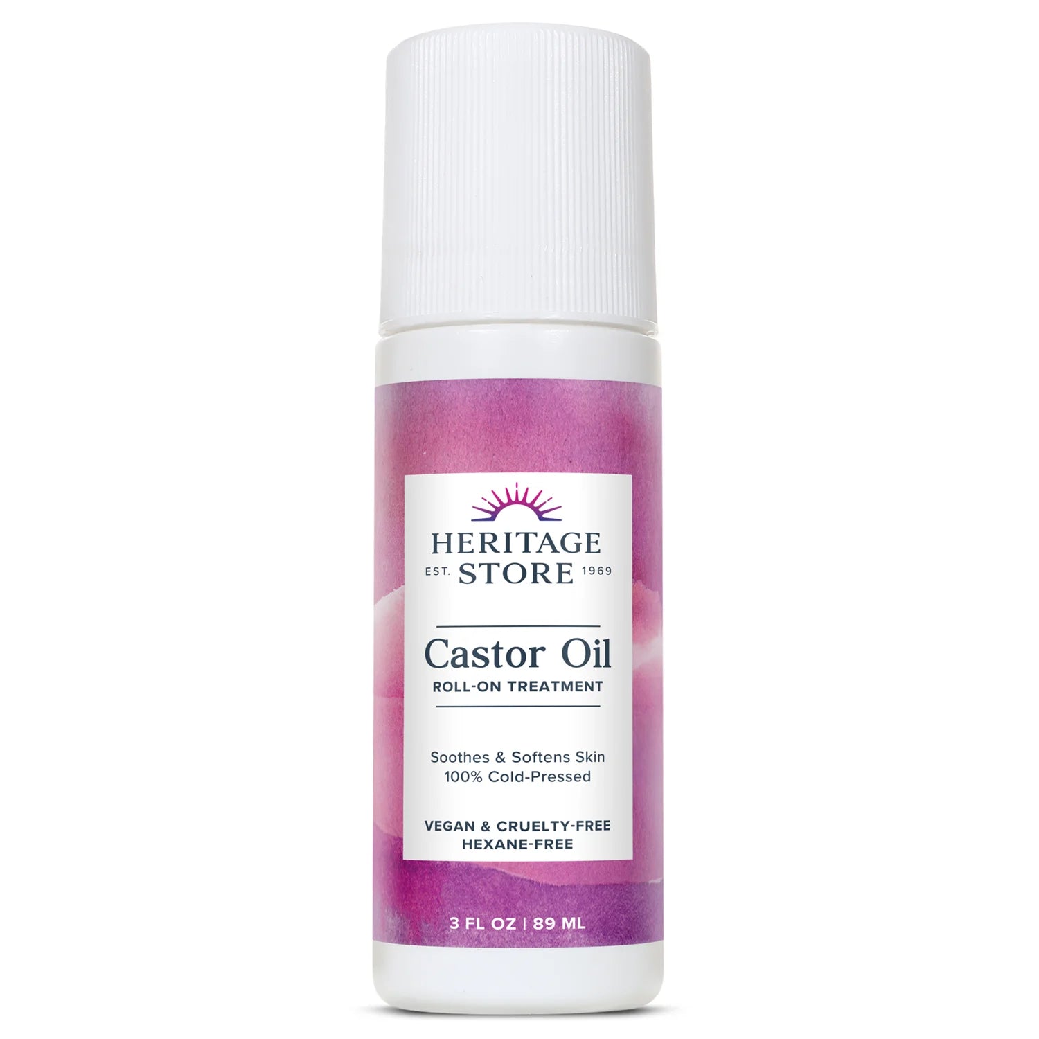 Castor Oil Roll on Nourishing Treatment - Targeted Hydration for Skin Care, Hair Care, Quick and Easy Castor Oil Pack Wrap - Hexane Free, Vegan, Cruelty Free, 60-Day Guarantee, 3Oz