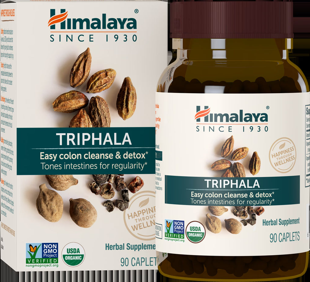 Organic Triphala, Colon Cleanse & Digestive Supplement for Occasional Constipation, 90 Caplets, 3 Month Supply