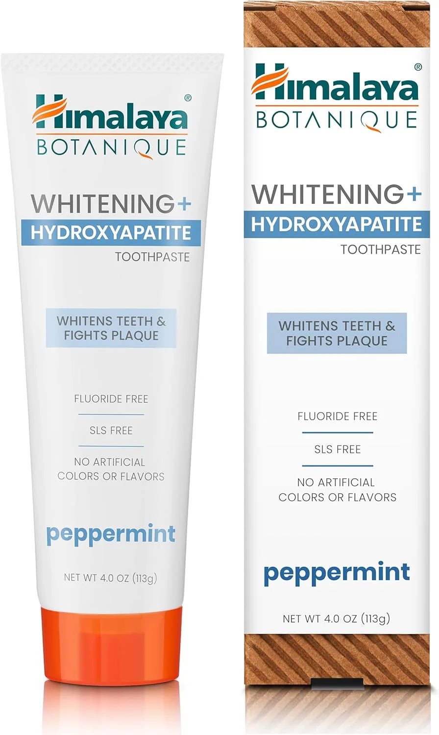 Botanique Whitening + Hydroxyapatite Toothpaste, Peppermint Flavor, Nano Hydroxyapatite, 4 Oz