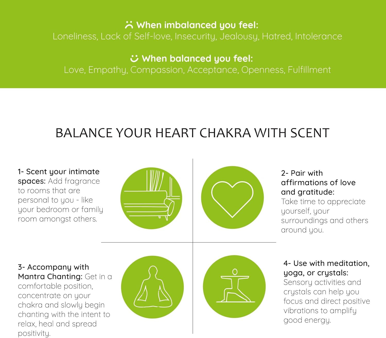 Heart Chakra Natural Mist 100Ml/3.3 Fl Oz | Anahata | Aromatherapy Spray for Chakra Balance | Rose & Bergamot Extracts | Essential Oil Spray for Meditation, Yoga, Reiki